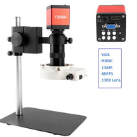 Industriellt mikroskopkamera, HDMI/USB/VGA-anslutning, 1-150X/180X zoomomfång