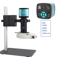 Camera pentru microscop industrial, conectivitate HDMI/USB/VGA, interval de zoom 1-150X/180X.