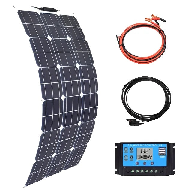 Solpanel, 200W, Flexibelt Fotovoltaiskt Panel