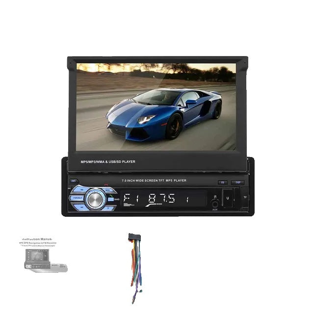 Car Radio GPS Navigation, Retractable Screen, Multimedia Player