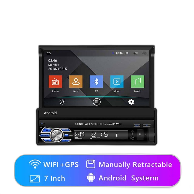 Car Radio GPS Navigation, Retractable Screen, Multimedia Player