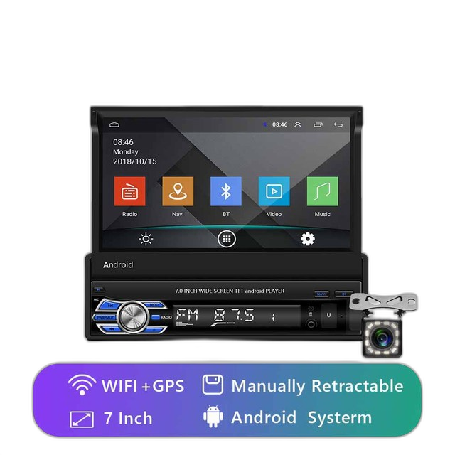 Car Radio GPS Navigation, Retractable Screen, Multimedia Player