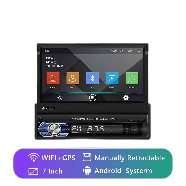 Car Radio GPS Navigation, Retractable Screen, Multimedia Player