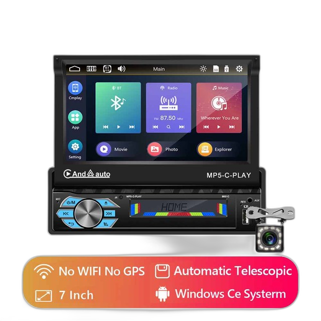 Car Radio GPS Navigation, Retractable Screen, Multimedia Player