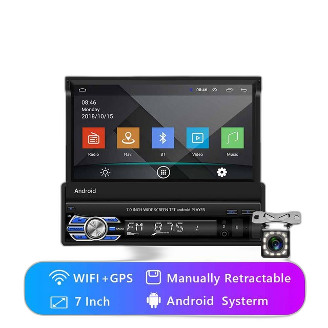 Car Radio GPS Navigation, Retractable Screen, Multimedia Player