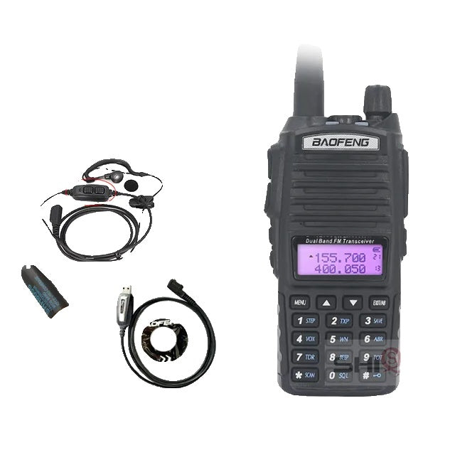 Baofeng UV-82 Walkie Talkie, 8W Effektudgang, Dobbelt PTT Funktion