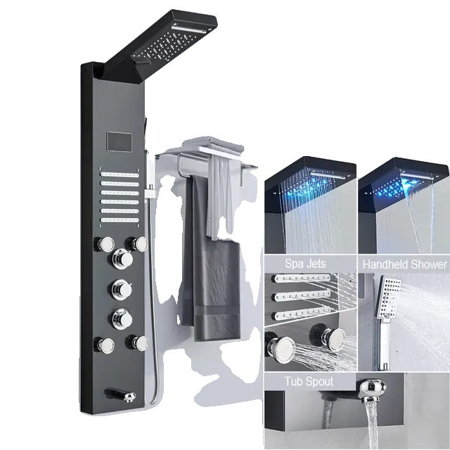 LED Douche Paneel, Waterval Regen, Digitaal Display