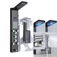 LED Shower Panel, Waterfall Rain, Digital Display