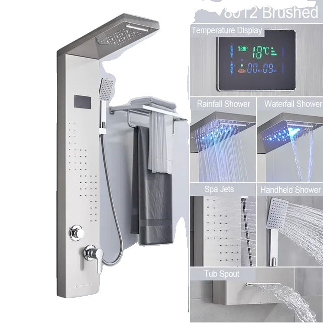 LED Douche Paneel, Waterval Regen, Digitaal Display