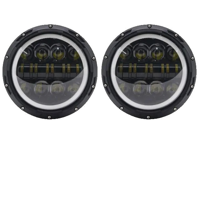 Jeep Wrangler LED Headlights, 7 Inch, Hi/Low Beam