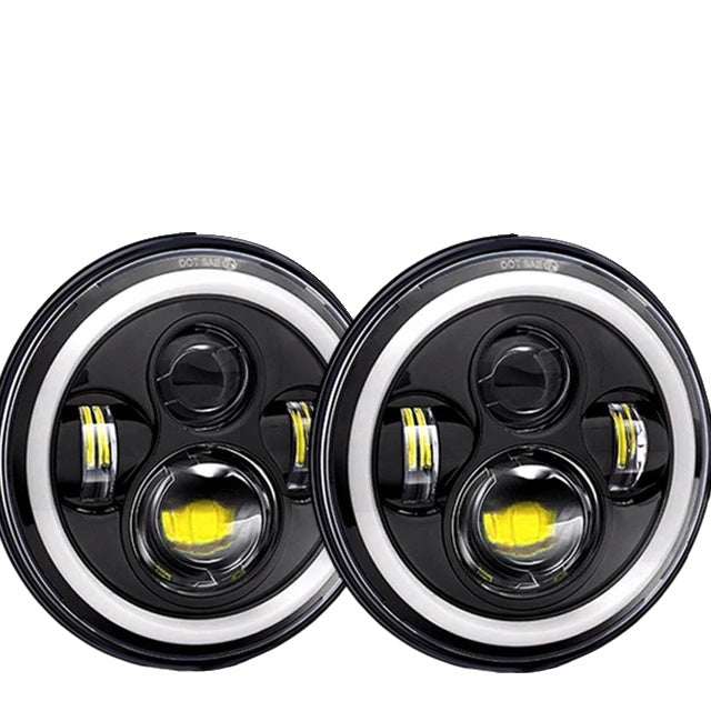 Jeep Wrangler LED Headlights, 7 Inch, Hi/Low Beam