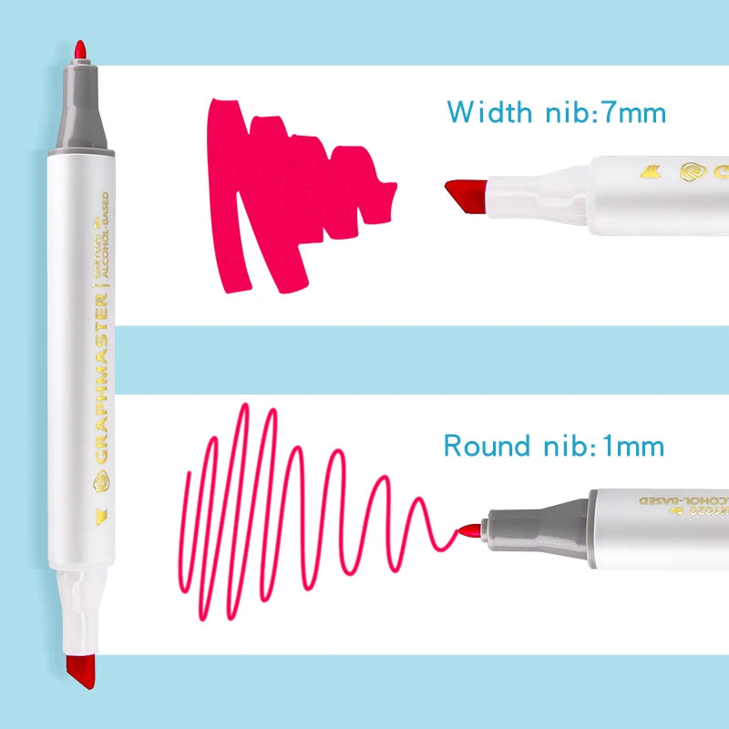 Alcohol Markers, Double-ended, High Quality