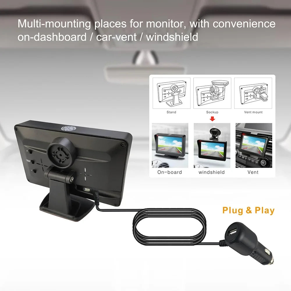 Wireless Reverse Camera, Solar Powered, 1080P HD Resolution