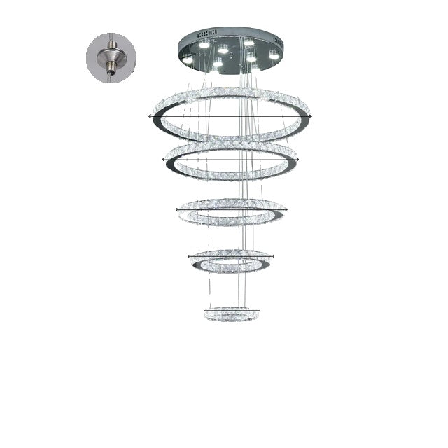 Candelabru cu lumini suspendate, Cristal K9, Design nordic