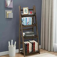 Ladder Shelf, Foldable, Rustic Wood