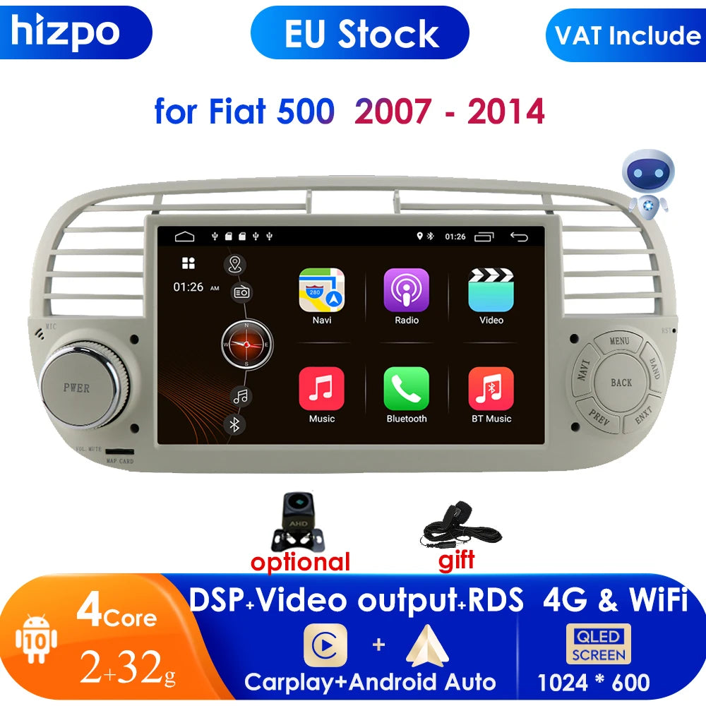 Android Auto Radio, GPS Navigation, Multimedieafspiller