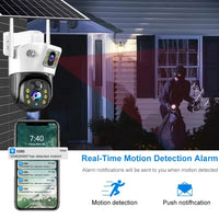 Solar Wireless Surveillance Camera, 4K Resolution, PIR Human Detection