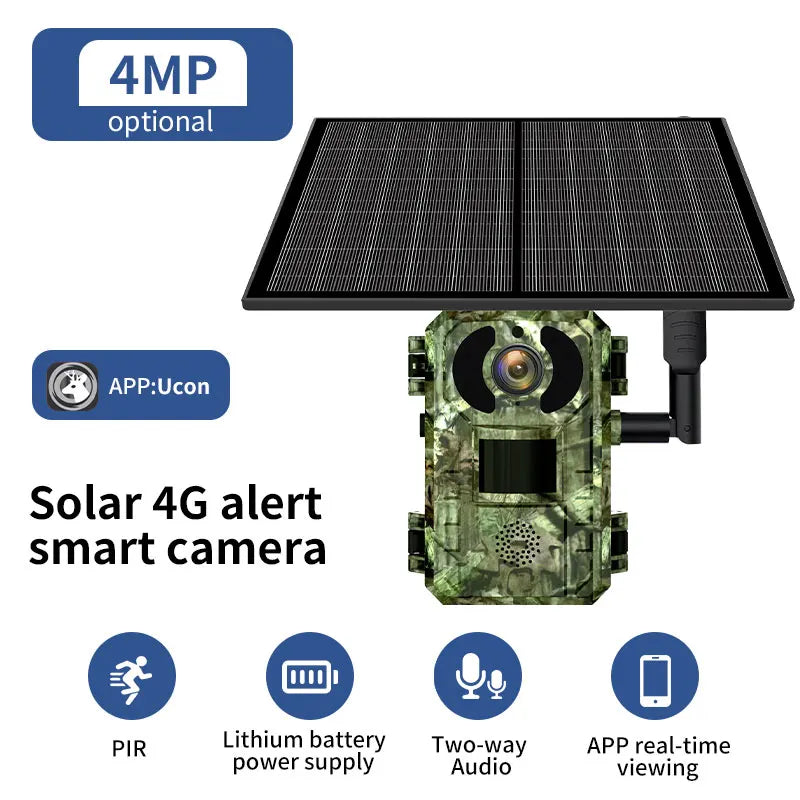 Hunting Trail Camera, 4G SIM Connectivity, Solar Powered