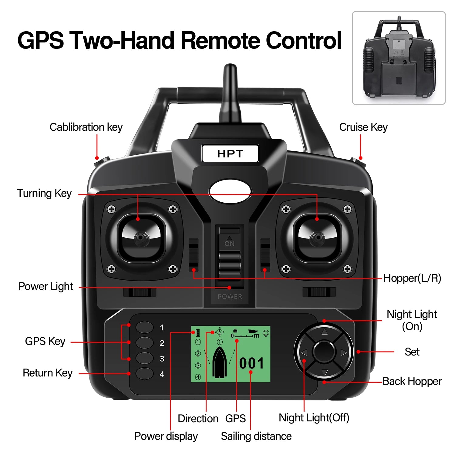 GPS Angelköderboot, Fernbedienung, Sonarsensor