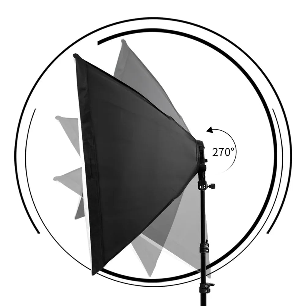 Photography Softbox Lighting Kits, 50x70CM, Continuous Light System