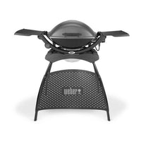 WEBER Q2400 electric barbecue with stand - Steel grill 55x39 cm - Lid with heat reflector - Gray