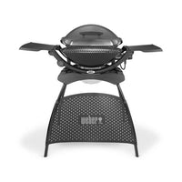 WEBER Q2400 electric barbecue with stand - Steel grill 55x39 cm - Lid with heat reflector - Gray