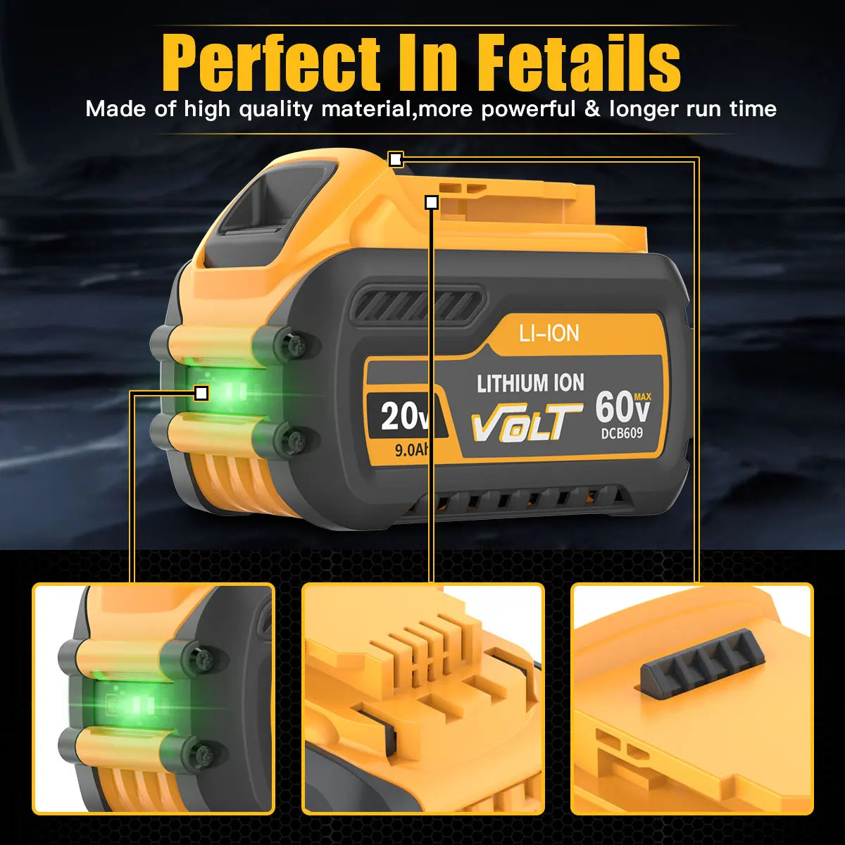 Dewalt Udskiftningsbatteri, 60Ah/90Ah, Kompatibelt med FlexVolt Værktøj