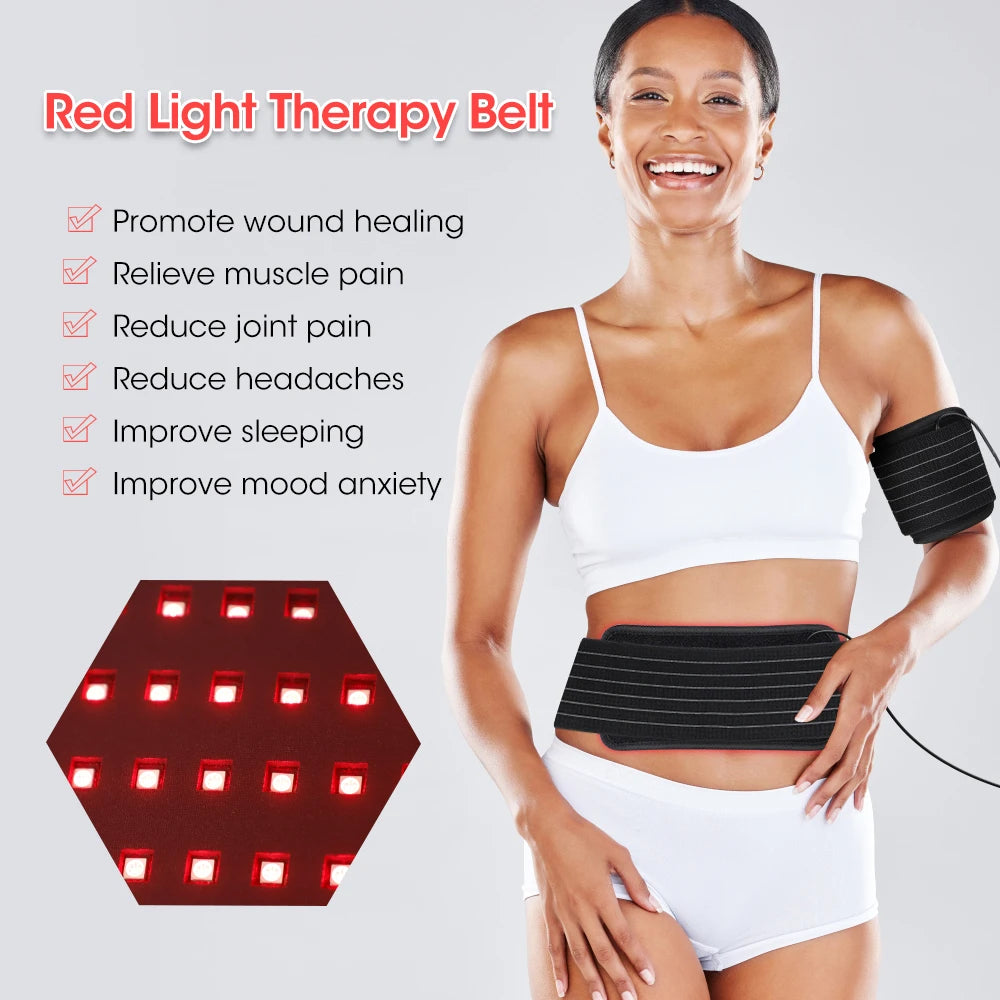 Red Light Therapy Pad, 660nm 850nm Infrared Heated Physiotherapy Belt