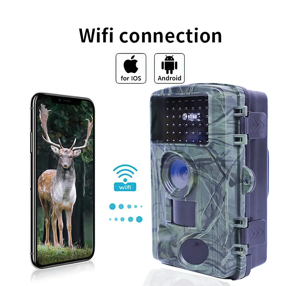 Outdoor Hunting Trail Camera, 60MP Resolution, WIFI Connectivity