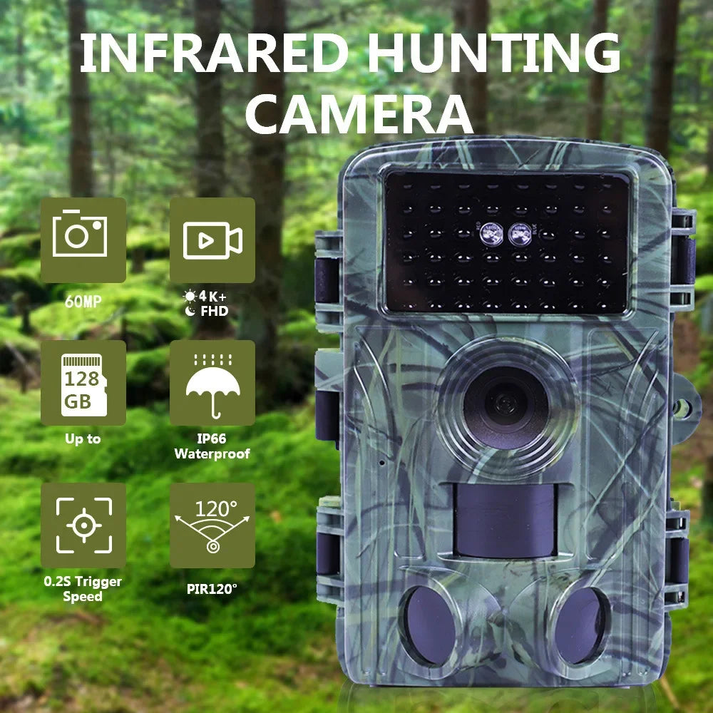 Outdoor Hunting Trail Camera, 60MP Resolution, WIFI Connectivity