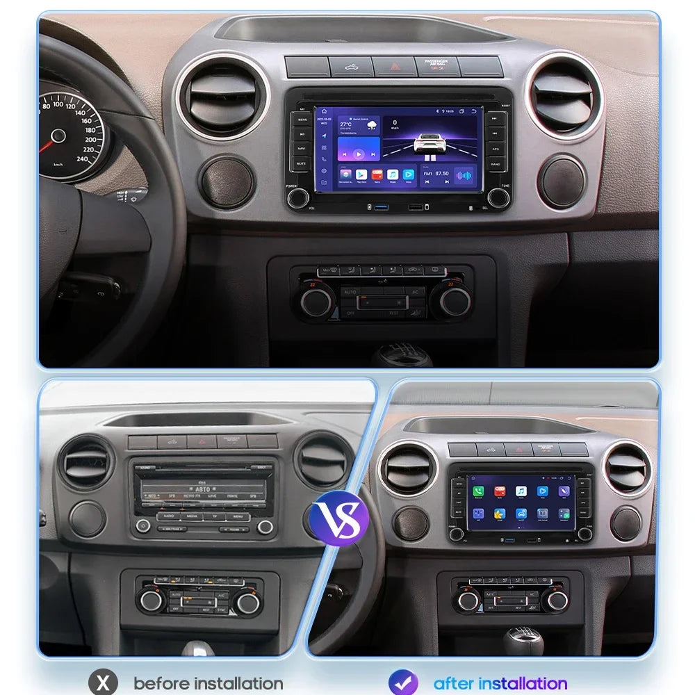 Android Auto -radio, VW POLO GOLF 5 6 Plus PASSAT B6 JETTA TIGUAN TOURAN SHARAN SCIROCCO Caddy Vento, carplay -ääniauto stereo.