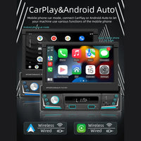 Auton monimedia soitin, 7 tuuman HD-näyttö, langaton Android Auto