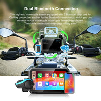 Motorrad GPS-Navigator, kabelloses Apple Carplay, wasserdichter IPX7-Bildschirm