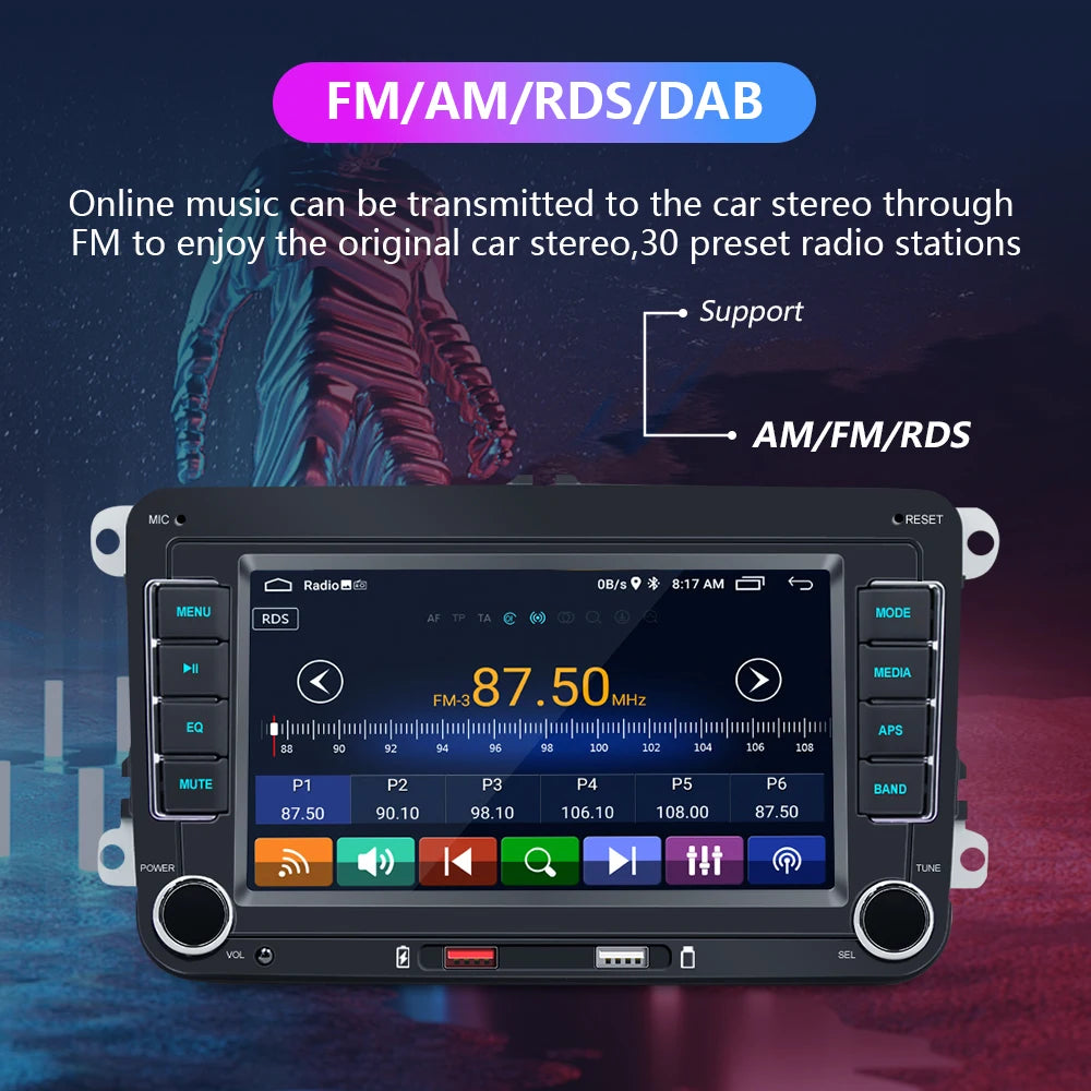 Car Radio, Wireless CarPlay, Android Auto