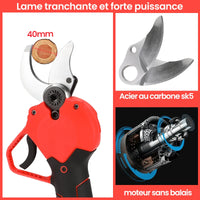 Electric Pruning Shears, Cordless Operation, 750W Power