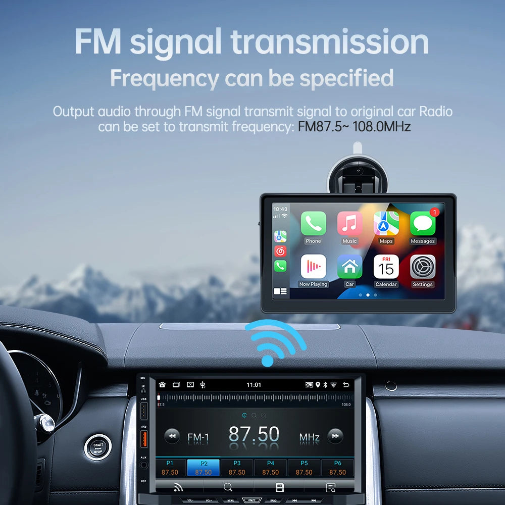 Car Radio, Wireless Apple CarPlay, Android Auto