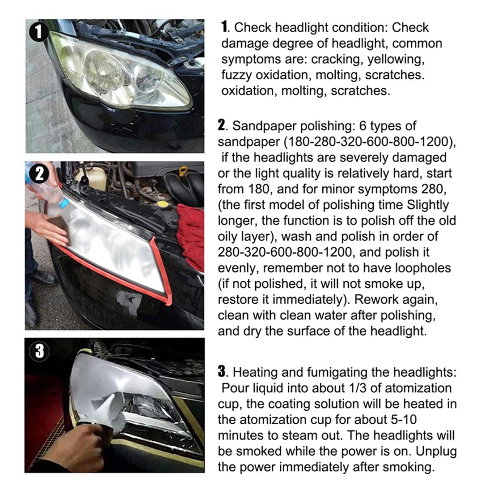 Auto Koplamp Restauratie, 800ML Capaciteit, Vloeibare Polymeer Technologie