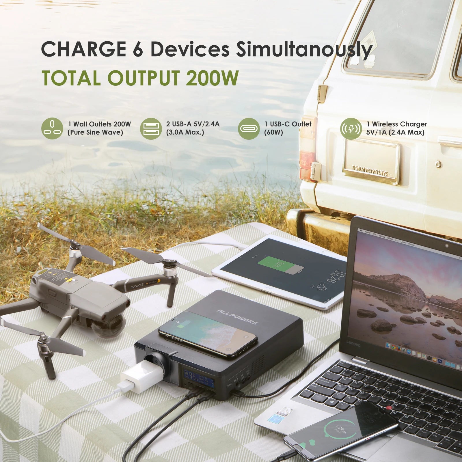 Bancă de energie solară, capacitate 41600 mAh, centrală electrică de 200 W