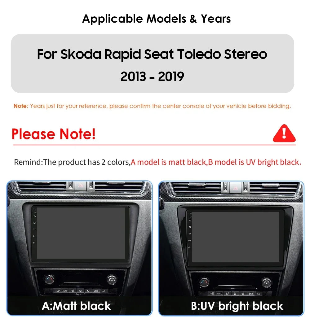 Car Stereo for SKODA Rapid, 2 Din, Wireless Carplay