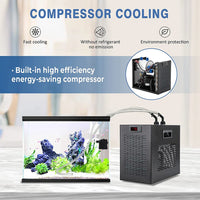 Aquarium Water Chiller, 32-212°F Temperature Setting, Suitable for 16gal Water