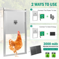 Automatischer Hühnerstall Türöffner, LCD-Bildschirm Timer, Solarbatterie Strom