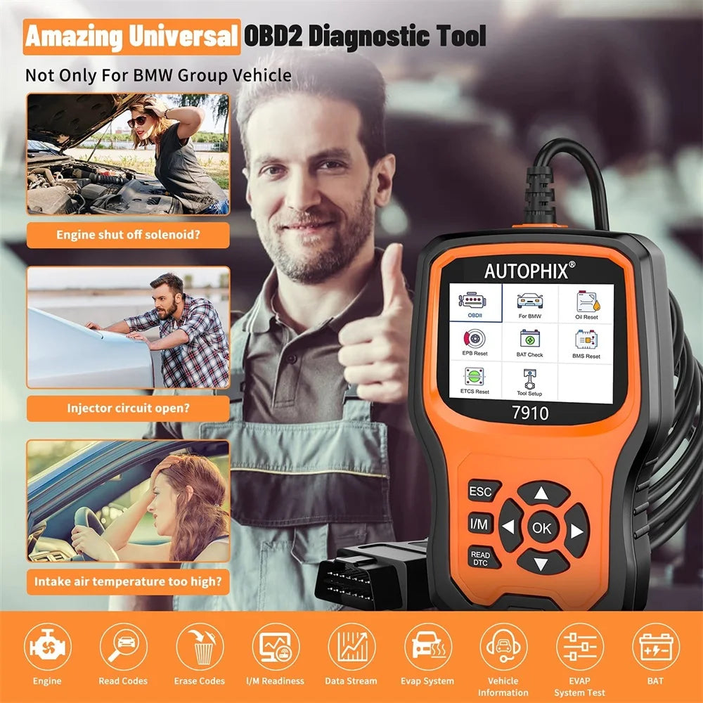 OBD2 Diagnostic Tool, BMW TPMS Reset, All System Diagnostic Tools