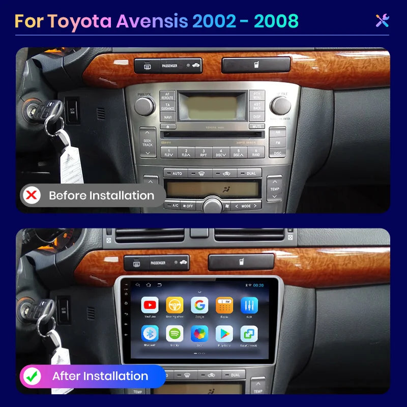 Toyota Avensis Autoradio, Multimedia-Navigation, Android Carplay Stereo