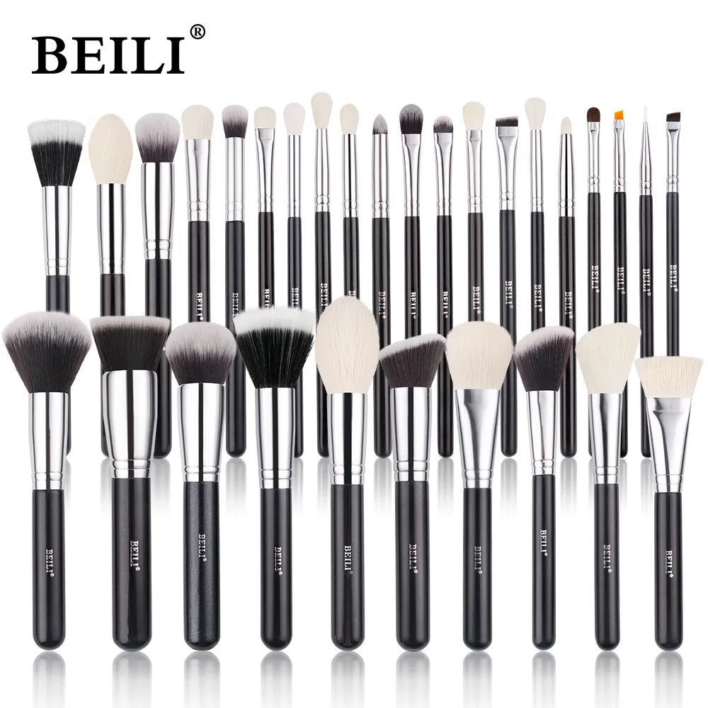 Makeup-Pinsel-Set, professionell, aus natürlichen Ziegenhaaren