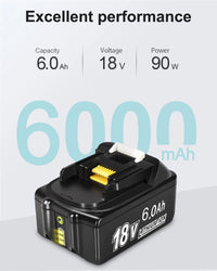 Makita 18V Battery, Rechargeable, Lithium-ion Cell