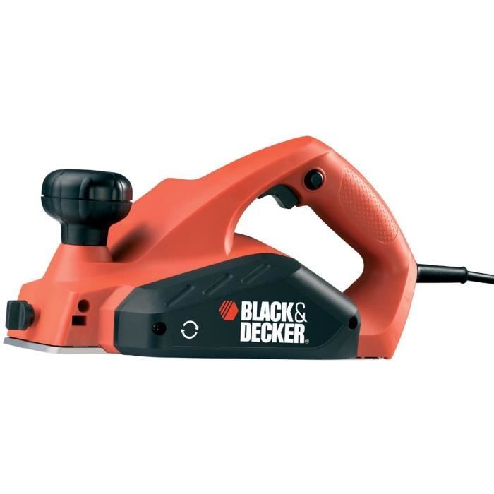 Willed planer 650W Black + Decker - 82mm (delivered with a parallel guide + adapter nozzle for vacuum cleaner) - KW712 -QS