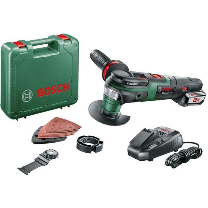 Bosch wireless multifunction tool - Advancedmulti 18 with accessories set (delivered with 1 18V - 2.5Ah + charger battery)