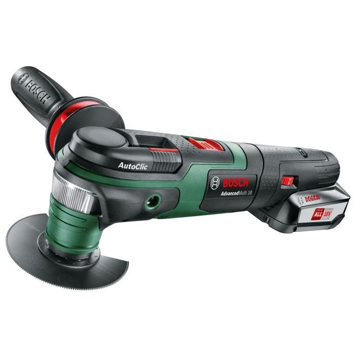 Bosch wireless multifunction tool - Advancedmulti 18 with accessories set (delivered with 1 18V - 2.5Ah + charger battery)