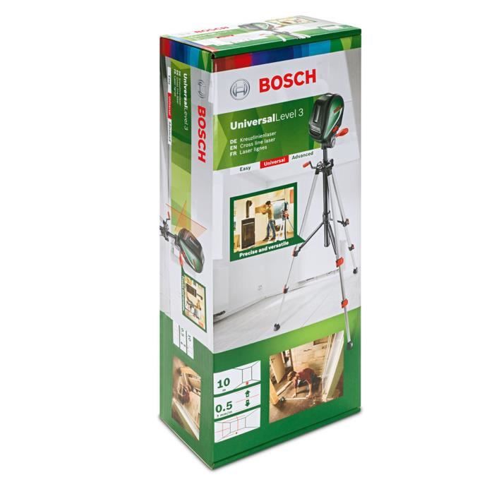 Laser Lines Bosch - Universallevel 3 (range 10m, 3 lines 1 point, auto upgrade)