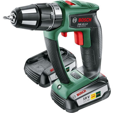 BOSCH Cordless hammer drill PSB Ergo 18 LI-2 with 2 batteries